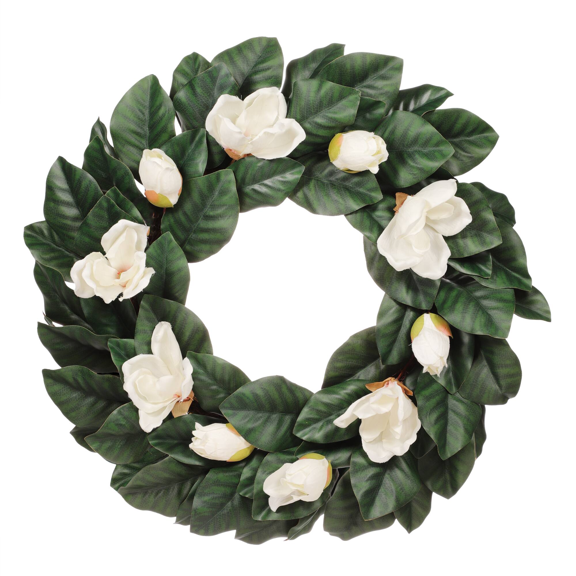24" Cream Spring Magnolia Wreath